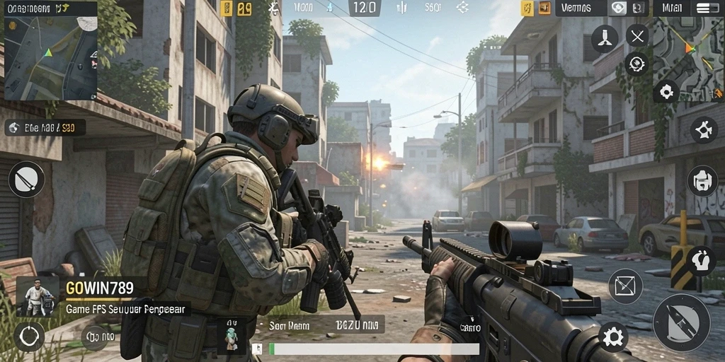 Tampilan gameplay GOWIN789 yang menegangkan dan penuh aksi.