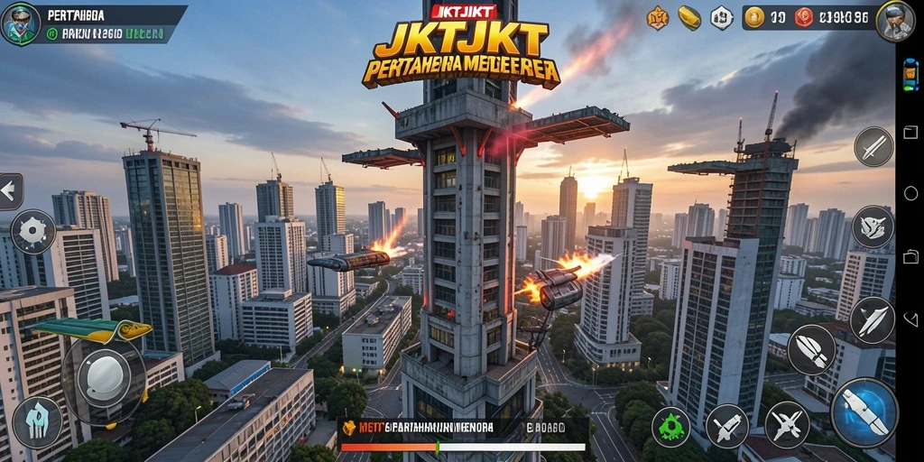 Tampilan gameplay JKTJKT yang menegangkan dan strategis.