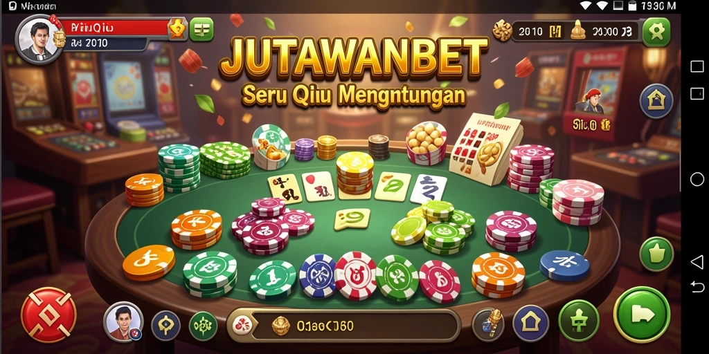 Screenshot gameplay JUTAWANBET menampilkan suasana seru QiuQiu.