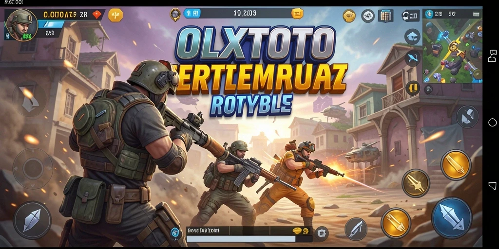 Tampilan seru dari gameplay <strong>OLXTOTO</strong> dalam pertempuran Battle Royale.