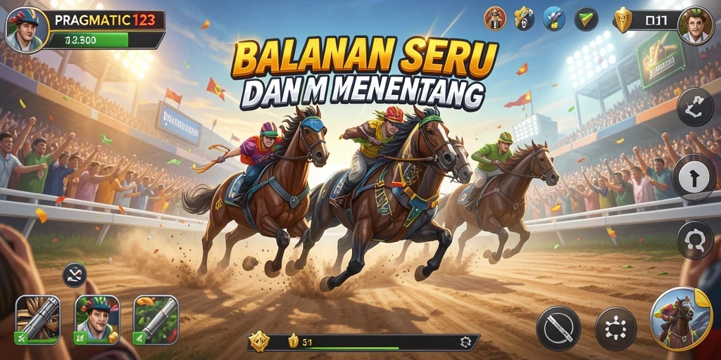 Tampilan gameplay seru dari balapan di PRAGMATIC123.
