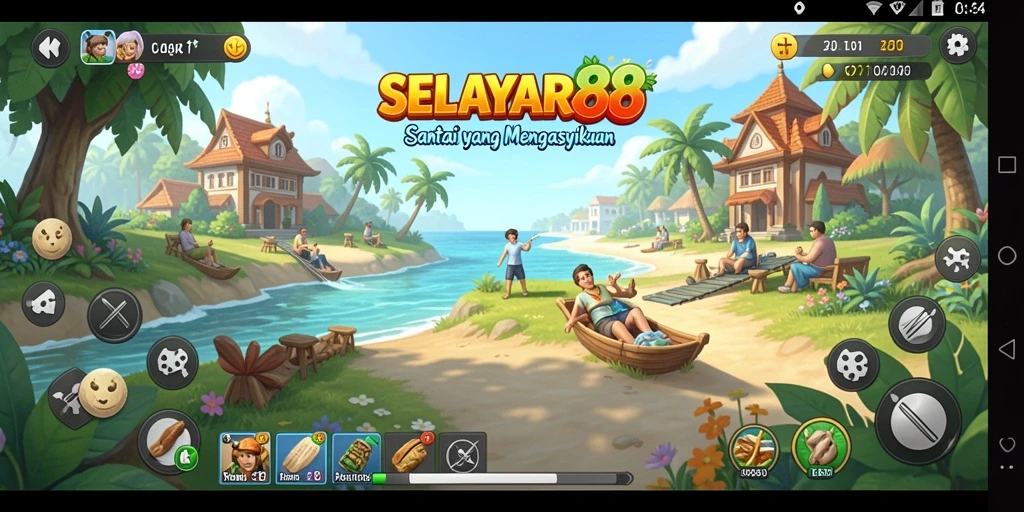 Tangkapan layar dari gameplay akrab dan santai SELAYAR88.
